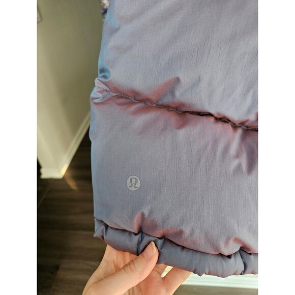 lululemon athletica Heathered Wild Indigo Wunder Puff Cropped Vest Size 10 - Picture 13 of 16